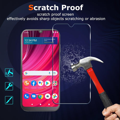 ?2 PACK? Blu View 4 B135DL Screen Protector with 9H Hardness Touch Sensitive Easy Installation Tempered Glass Film...