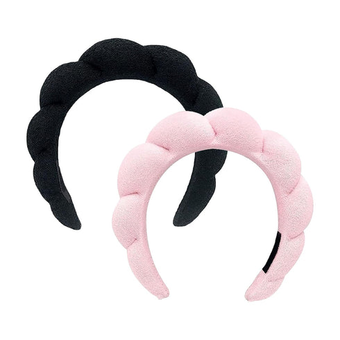 2 Pack Skincare Headbands for Women, Makeup Headband, Spa Headband for Washing Face, Puffy Headwear for Makeup Removal Hair Accessories...