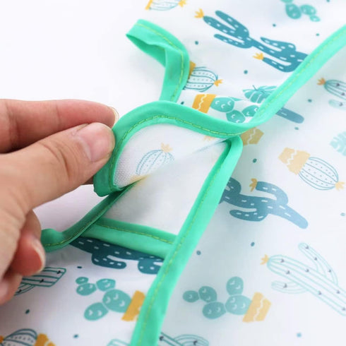 PandaEar 5 Pack Long Sleeve Bibs| Waterproof Full Bib with Sleeves for Babies Infant Toddler 6-24 Months| Mess Proof Baby Smock for Eating| Baby A...