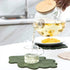 Silicone Trivet Mat Set of 2, Green Hot Pot Holder Hot Pads for Table and Countertop, Soft Rubber Multi-Use Oak Leaf Trivets for Hot Dish, Non Sli...