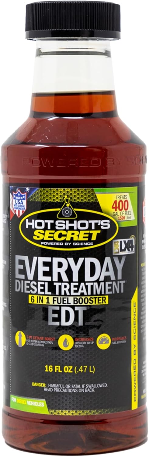 HOT SHOTS Hot Shot's Secret - HSSEDT16Z Everyday Diesel Treatment - EDT 16 oz Round - Treats up to 400 Gallons...
