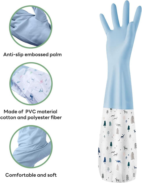 3Pcs Rubber Gloves, Cleaning Gloves for Housekeeping, Dishwashing Gloves, Reusable Rubber Gloves, Bathroom Cleaning Supplies Multicolor(L)...
