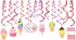 30Ct Ice Cream Hanging Swirl Decorations, Summer Party Supplies, Ice-Cream Birthday Theme, Kids Decor for First 1st Boy Girl Baby Shower, Ice Crea...