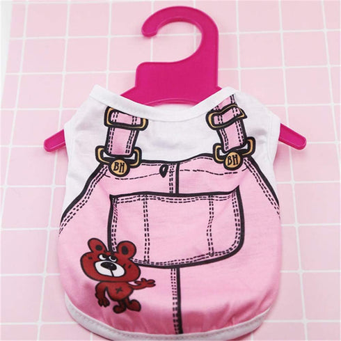 Pet Clothing Hanger, 10PCS Plastic Anti-Skid Dog Puppy Cat Clothes Clothing Rack for Small Animals (Pink, S...
