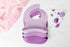 Silicone Baby Bibs Infant Toddler Feeding | Muted Purple Multi Set Pack Of 3 | Waterproof, Durable, Adjustable, Soft!...