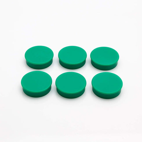 Bullseye Office 24 Round Green Fridge Magnets, Button Shaped, Small Colorful Magnetic Discs for Kitchen, Cabinet or Classroom, Perfect Whiteboard ...