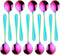 Soup Spoons, Color ME Rainbow 18 10 Stainless Steel Round Spoons, Set of 10...
