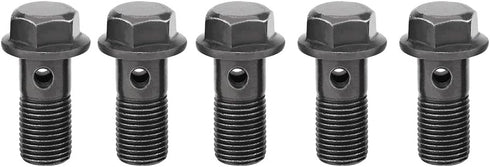 Banjo Bolts Brake Line Fittings Adapter, 5pcs Motorcycle Banjo Bolts & Washers for Brake Caliper Master Cylinder(M10×1mm)...