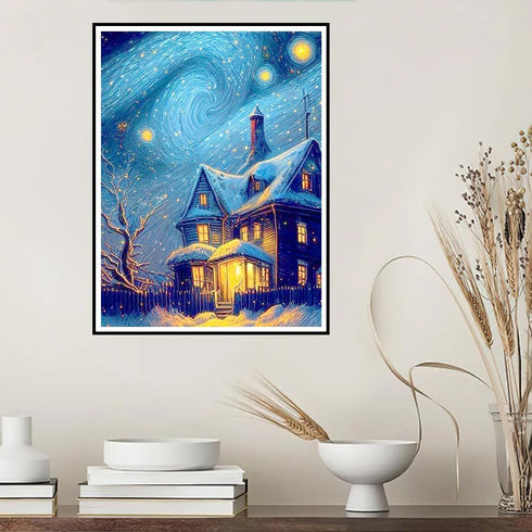 Stalente Diamond Painting Kits for Adults, Starry Sky Round Full Drill Diamond Art Kits, 5D DIY Paint with Diamonds Crafts for Home Wall Decoratio...