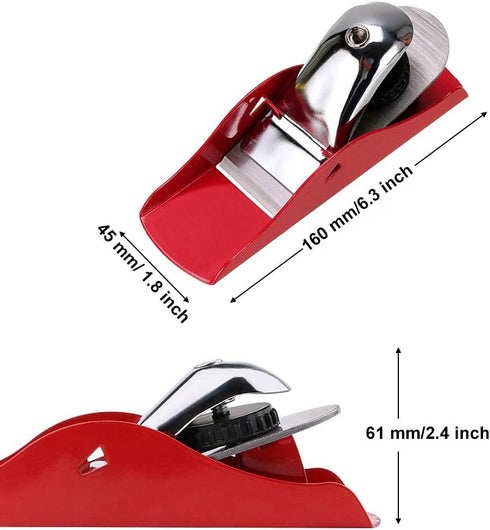 Mini Hand Planer Small Trimming Planer 6-1/2 inch Woodworking Pocket Plane Hand Plane with 1 inch Blade Adjustable Block Plane and 1 Wood Fixe for...