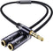 3.5mm Headphone Splitter, Hi-Fi Sounds Extension Cable Audio Stereo Y Splitter, 3.5 mm Male to 2 Female (TRRS - 4 Pole) Headset Splitter, Aux Jack...
