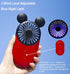 Cute Personal Mini Fan(2 PACK), Mini Handheld Fan, USB Rechargeable Portable Fan with Stylish LED Light,3 Speed Adjustable,Cute Mouse,for Kids Gir...