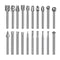 Carving Bits 20pcs Rotary Bits Burr Set Wood Engraving Router Bit with 1/8" Shank Rotary Tools Accessories for DIY Woodworking Carving Engraving D...