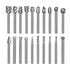 Carving Bits 20pcs Rotary Bits Burr Set Wood Engraving Router Bit with 1/8" Shank Rotary Tools Accessories for DIY Woodworking Carving Engraving D...