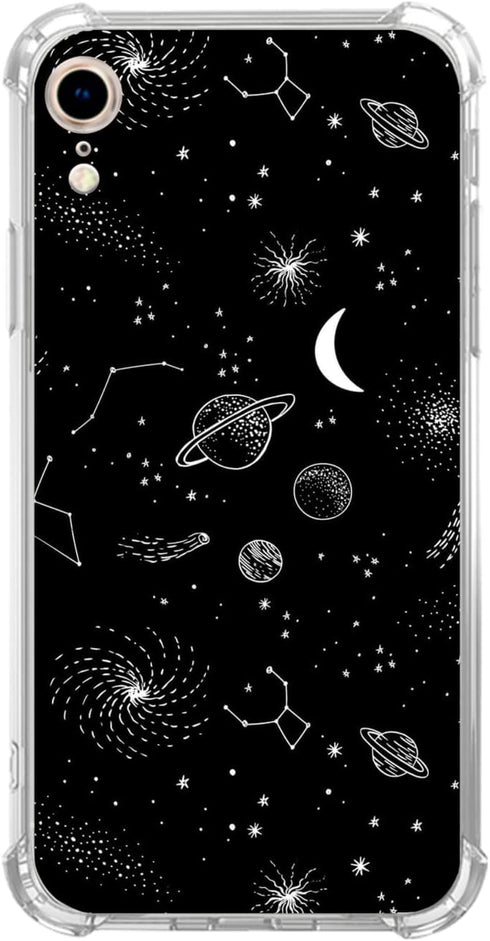 Zodiac & Astrology Case Compatible with iPhone XR, Aesthetic Dark Space Case for iPhone XR for Teens Men & Women, Trendy Cool TPU Bumper Phone Cov...