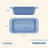 Farberware Easy Solutions Nonstick Bakeware Meatloaf/Loaf Baking Pan, 9 Inch x 5 Inch with Portion Marks - Blue...