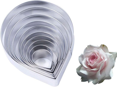 10 pcs Austin Rose Cutter Set Fondant Decor Kit Cake Decorating Gumpaste Flowers...