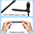 30 Pieces Silicone Zip Ties, 4.5 Inch Reusable Wire Ties Rubber Cable Ties Straps for Charging Cables, USB C Cable, Lightning Cable, Earphone Line...