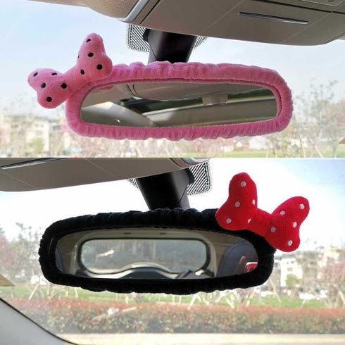 Adorable Teddy Bear Car Mirror Cover Set,cute sheep mirror accessories, Cartoon Design for Rearview Mirrors, Cozy Interior Auto Accessory (teddy)...