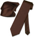 Vesuvio Napoli Solid CHOCOLATE BROWN NeckTie & Handkerchief Men's Neck Tie Set...