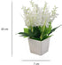 Artificial Flowers Centerpiece White Lavender 20 cm Tall...