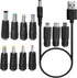 11PCS USB to DC Power Cable with 8 Plug Connectors 5.5x2.1 Multi Function DC Interchangeable Plug 5V Compatible with Cameras Tablets Phones Power ...