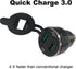 Aluminum Alloy Quick Charge 3.0 Dual Motorcycle USB Charger for BMW Motorcycle Charger for Triumph Tiger Ducati Cigarette Lighter Voltmeter QC3.0 ...