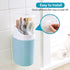 Kitchen Utensil Holder with Cover, 4 Compartment Wall-Mounted Countertop Plastic Silverware Holder Utensil Drying Rack for Cutlery, Chopstick, Spo...