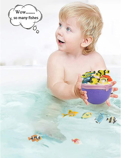 RCOMG 24PCS Tropical Fish Toys, Plastic Sea Creatures Figurines Set, Educational Learning Ocean Animal Figures, Party Favor Miniature Toys Gifts f...