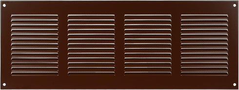 Vent Systems 16" x 6'' Inch Brown Air Vent Cover Metal Air Return Grill with Built in Pest Guard Screen HVAC Vent Cover for Home Improvement Vent ...