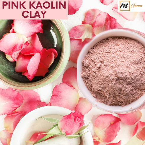 100% Natural Rose Clay/Pink Kaolin Clay Powder for Skin Tightening, Facial Masks, Creams, Face Masks, and Soap Making 0.5Lbs...