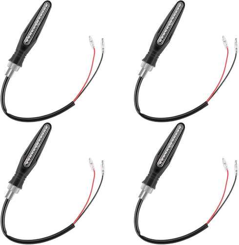 Kinstecks 4PCS Motorcycle Indicators Flowing Turn Signal Lights Motorbike Turning Indicators 12V 12 LEDs Bulbs...
