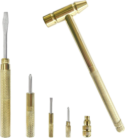 Floral Hammer & Screwdriver 6 in 1 Small Hammer Screwdriver Tool, Multitool Hammer, Hand Tools Hammer Set with Screwdriver Hammers, Mini Hammers, ...