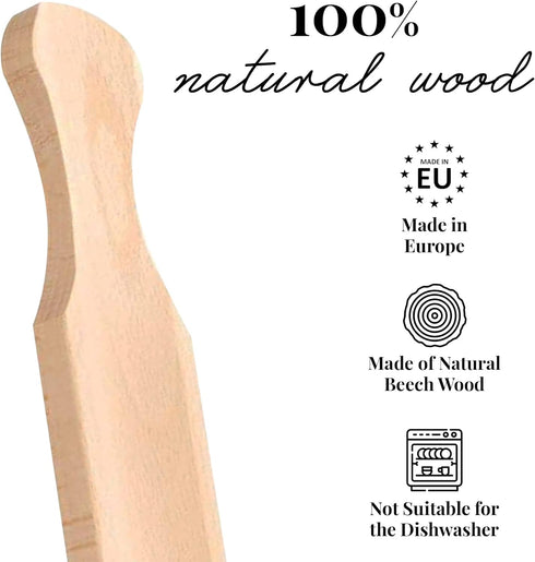 Tuuli Kitchen – Salami Wooden Cutting Board, Specially Designed Beechwood Charcuterie Boards, Cutting Board Coated with Oil, 37 x 5.5 cm...
