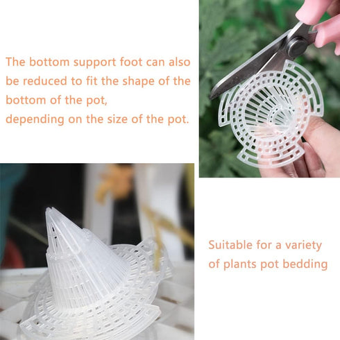 15 Pack Flower Pot Hole Mesh Pad Plastic Cone Bottom Grid Gasket Drain Mat Cover Drainage Screen for Plants Bonsai Gardening Breathable Hydrophobi...