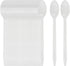 Cornucopia Brands Plastic Ice Cream Spoons Long-Handled (100-Pack); Bulk Clear Disposable Soda and Sundae Spoons w/Long Handles...