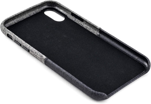 Dockem M1 Card Case for iPhone XR (6.1"): Slim Canvas Style Faux Leather Wallet Case with Built-in Metal Plate for Magnetic Mounting and Lay-Flat ...