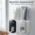 iHave Toothpaste Dispenser Wall Mount for Bathroom Automatic Toothpaste Squeezer (Grey)...