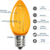 50 Pack C7 LED Replacement Light Bulb, C7 LED Bulbs for Christmas Outdoor String Lights, E12 Intermediate Base, Commercial Grade Holiday Bulbs (C7...