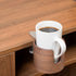 urbanplus Desk Cup Holder, Anti-Spill Walnut Wood Cup Holder for Desk with Aluminium Clamp, Office Desk Accessories, Gaming Desk Accessories, Comp...