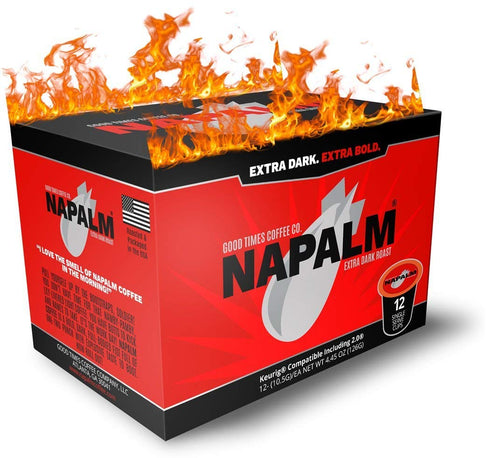 Napalm Coffee Extra Dark Roast, 100 Percent Arabica, Single Serve Cups for Keurig K-Cup Pod Brewers, 12 Count (Pack of 2)...