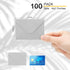 100 Pack 4 x 2.75" Mini Envelopes Metallic Silver 120GSM Gift Card Envelopes Bulk Small Paper Gift Card Sleeves Greeting Card Business Card Tiny E...