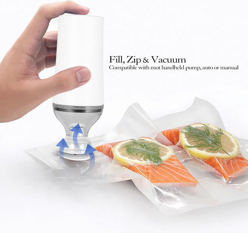 VICARKO Sous Vide Bags, Food Saver Zipper Bags, Reusable Vacuum Storage Bags, Freezer Safe, BPA Free Plastic, 10 Pcs, 11.0 x 10.5”...