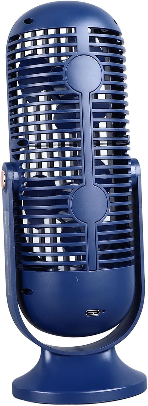 Table Tower Fan 1800mah USB Portable Electric Tower Fan with 5 Speeds Brushless Motor Desk Cooling Fan for Car Home Office (Blue)...