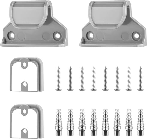 Retractable Baby Gate Replacement Parts Kit, Pet Gate Full Set Wall Mounting Hardware with Brackets Anchors and Screws(Grey)...