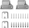 Retractable Baby Gate Replacement Parts Kit, Pet Gate Full Set Wall Mounting Hardware with Brackets Anchors and Screws(Grey)...