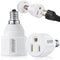 3 Prong Light Bulb Socket Adapter, Polarized Light Socket Outlet, Light Socket to Plug Adapter Socket Converter, Light Bulb Plug Adapter for Patio...