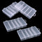 4 Pack 5 Grid Clear Plastic Fishing Tackle Bait Hooks Storage Box,Visible Bead Jewelry Making Findings Utility Organizer Container Case for Jewelr...
