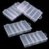 4 Pack 5 Grid Clear Plastic Fishing Tackle Bait Hooks Storage Box,Visible Bead Jewelry Making Findings Utility Organizer Container Case for Jewelr...