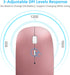 Bluetooth Mouse for Laptop, Wireless Mouse for Macbook Pro/Air/Mac/iPad/Chromebook/Computer -Rechargeale Dual Mode(USB 2.4Ghz + Bluetooth 5.2) Sil...